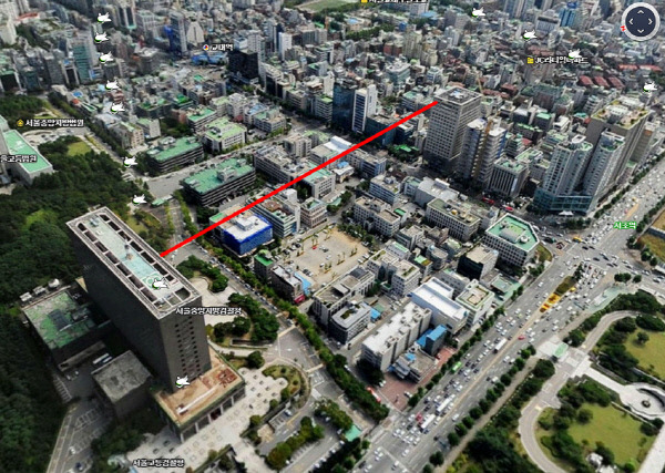누리꾼이 포털 지도 기능을 활용해 분석한 고운호 객원기자의 촬영장소. 사진| ‘디시인사이드’ 게시물 갈무리.
